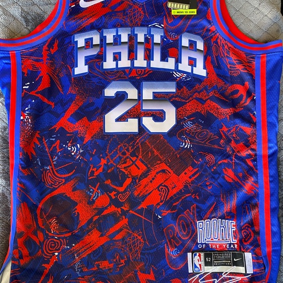 Mens New With Tags Nike XL Rookie Philadelphia 76er #25 SIMMONS NBA Jersey. - Picture 2 of 9